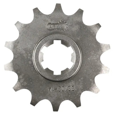 Pignon Acier Afam 14 Dents Pas 420 pour Suzuki 50 RMX / SMX - Réf 22103-14