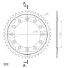 Couronne Acier Supersprox 44 Dents Pas 520 pour Honda XL 250 R - 82 à 83