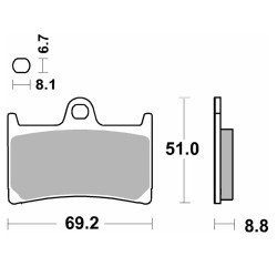 Plaquettes de Frein SBS 634 HS - Métal Fritté