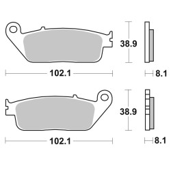 Plaquettes de Frein SBS 627 HS - Métal Fritté