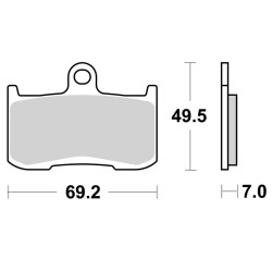 Plaquettes de Frein SBS 782 HS - Métal Fritté
