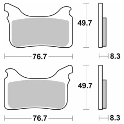 Plaquettes de Frein SBS 842 HS - Métal Fritté