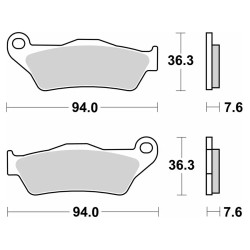 Plaquettes de Frein SBS 671 HS - Métal Fritté