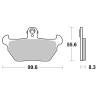 Plaquettes de Frein SBS 644 HS - Métal Fritté