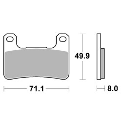 Plaquettes de Frein SBS 806 HS - Métal Fritté