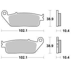 Plaquettes de Frein SBS 654 HS - Métal Fritté